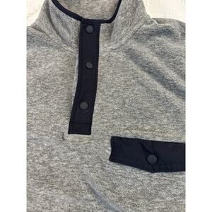 Men’s Preppy Eddie Bauer Gray And Navy Pullover Large